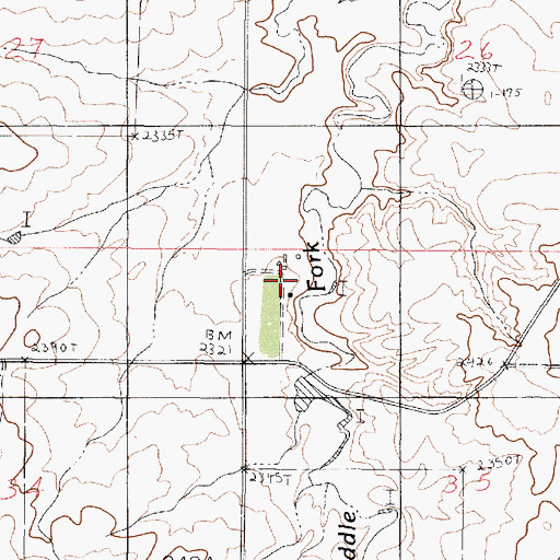 Topographic Map of 24N47E35BBBC01 Well, MT