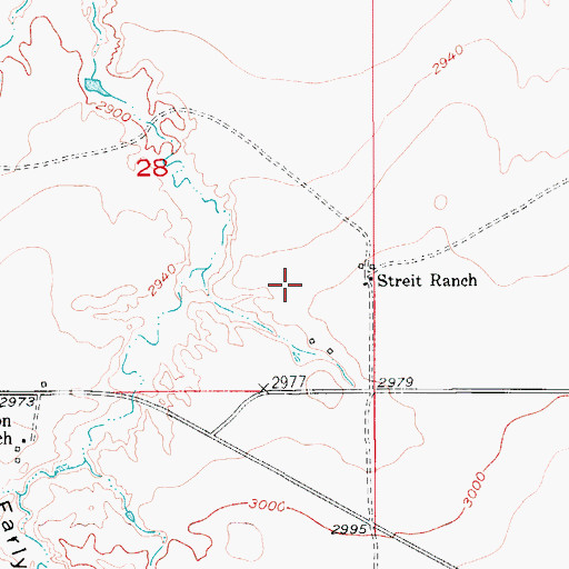 Topographic Map of 24N09E28DDBA01 Well, MT