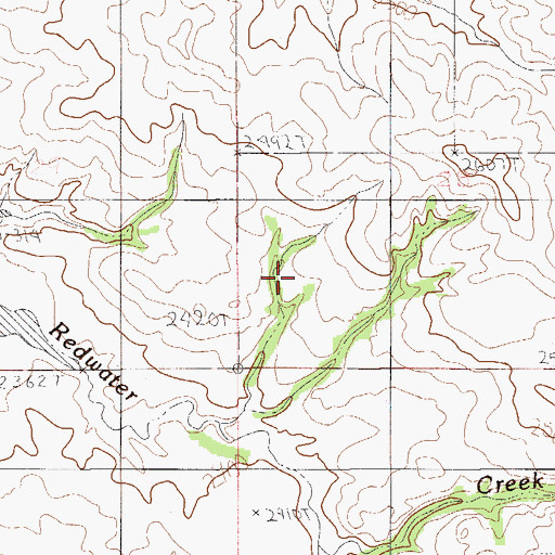 Topographic Map of 24N54E30CBCA01 Well, MT