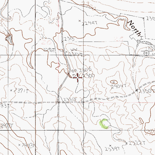 Topographic Map of 24N53E25DADD01 Well, MT