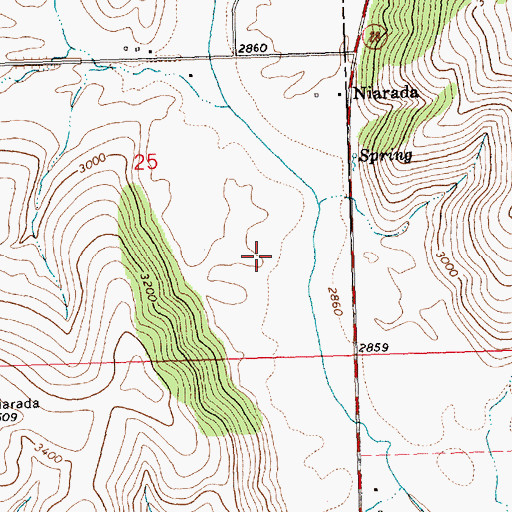 Topographic Map of 24N24W25DDBB01 Well, MT