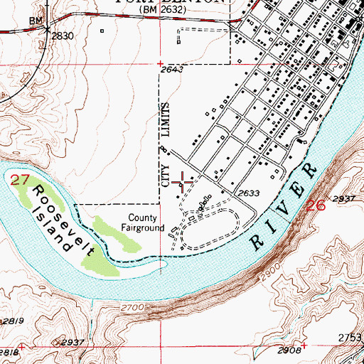 Topographic Map of 24N08E26BCCA01 Well, MT