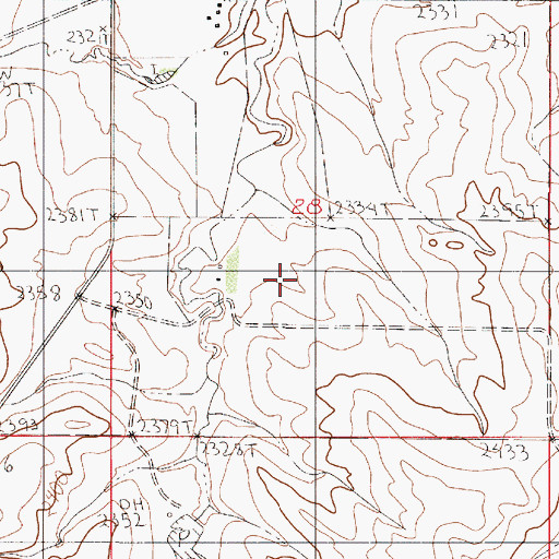Topographic Map of 24N52E28CAAB01 Well, MT