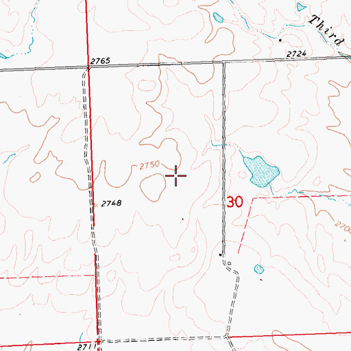 Topographic Map of 24N29E30BD__01 Well, MT