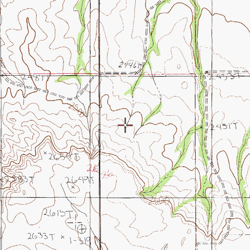 Topographic Map of 24N58E29BCA_01 Well, MT