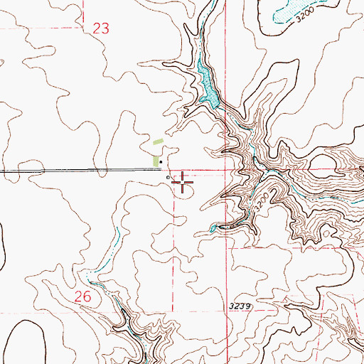 Topographic Map of 24N12E26AABA01 Well, MT