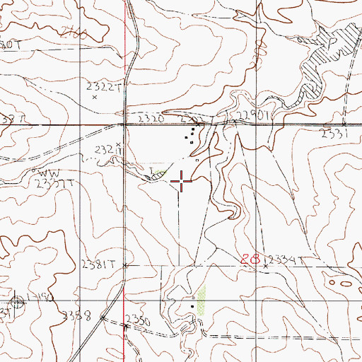 Topographic Map of 24N52E28BBAD01 Well, MT