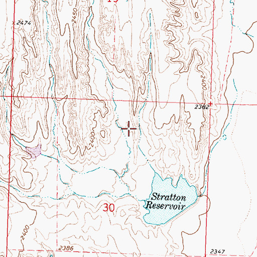 Topographic Map of 24N31E30AB__01 Well, MT