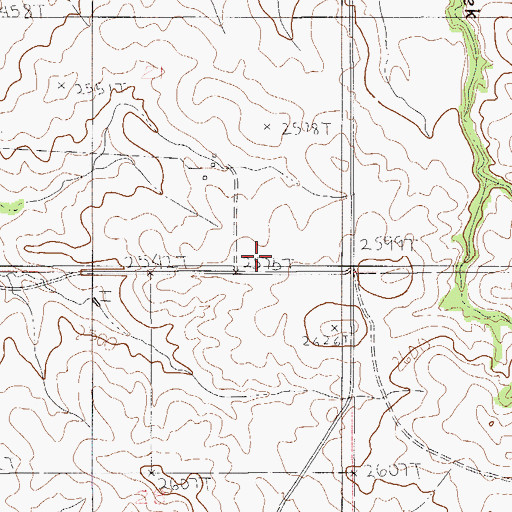Topographic Map of 24N54E21DB__01 Well, MT
