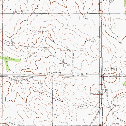Topographic Map of 24N54E21DBDC01 Well, MT