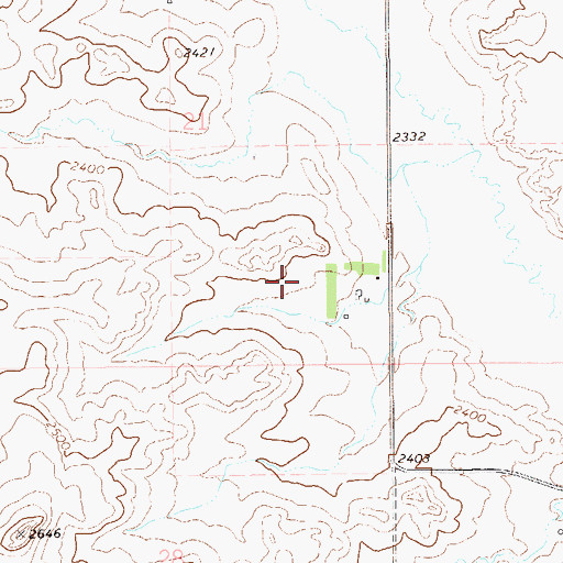 Topographic Map of 24N57E21DD__01 Well, MT