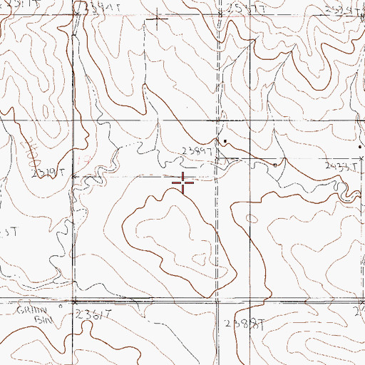 Topographic Map of 24N54E19DAAB01 Well, MT