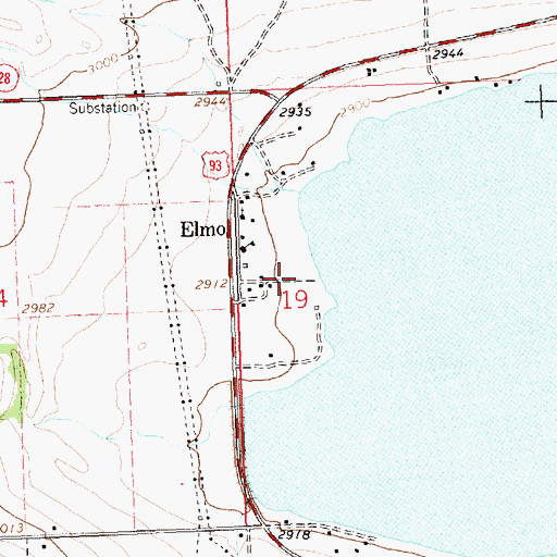 Topographic Map of 24N21W19BCCB01 Well, MT