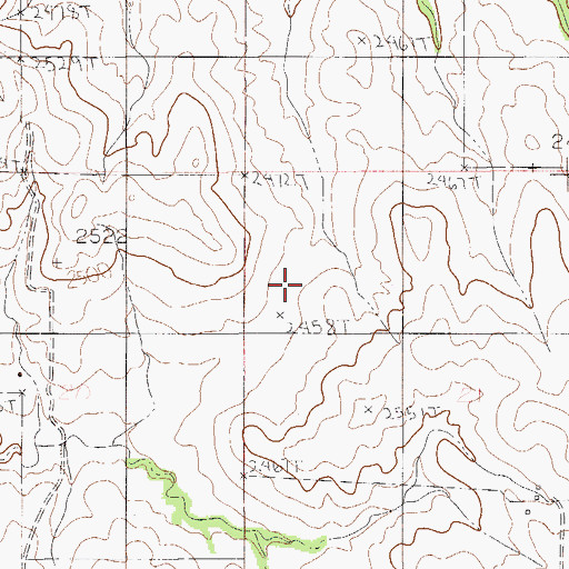 Topographic Map of 24N54E16CCCD01 Well, MT