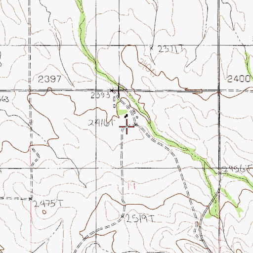 Topographic Map of 24N56E19AB__01 Well, MT