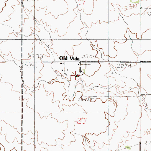 Topographic Map of 24N49E20BAAD01 Well, MT