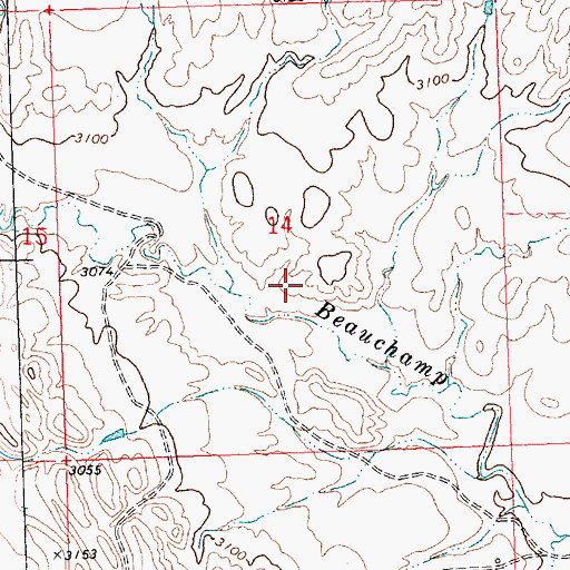 Topographic Map of 25N26E15CDC_02 Well, MT