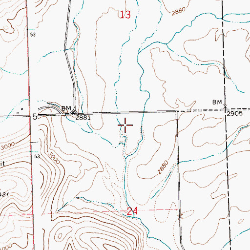 Topographic Map of 24N24W24ABBB02 Well, MT