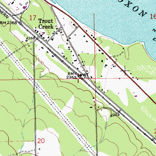 Topographic Map of 24N31W17DDDC01 Well, MT