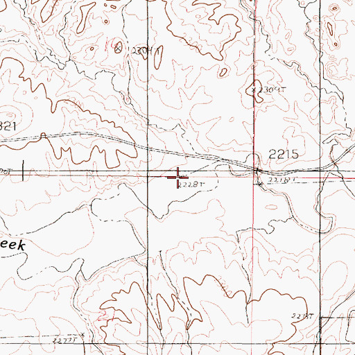 Topographic Map of 24N45E21AABB01 Well, MT