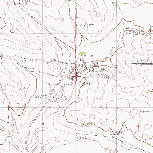 Topographic Map of 24N53E15CCCD01 Well, MT