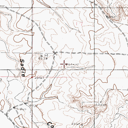 Topographic Map of 24N46E17CDBD01 Well, MT