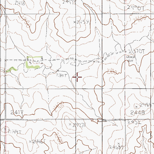 Topographic Map of 24N53E14DBBA01 Well, MT