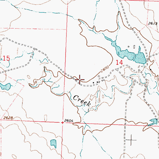 Topographic Map of 24N29E14CBD_01 Well, MT