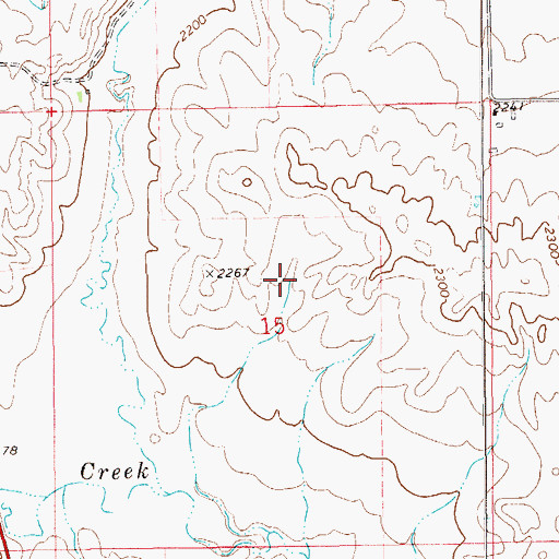 Topographic Map of 24N58E15ACCB01 Well, MT
