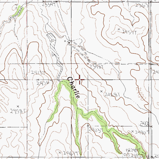 Topographic Map of 24N54E09CDDD01 Well, MT