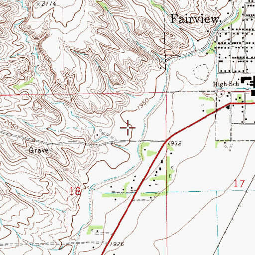 Topographic Map of 24N60E18AACA01 Well, MT