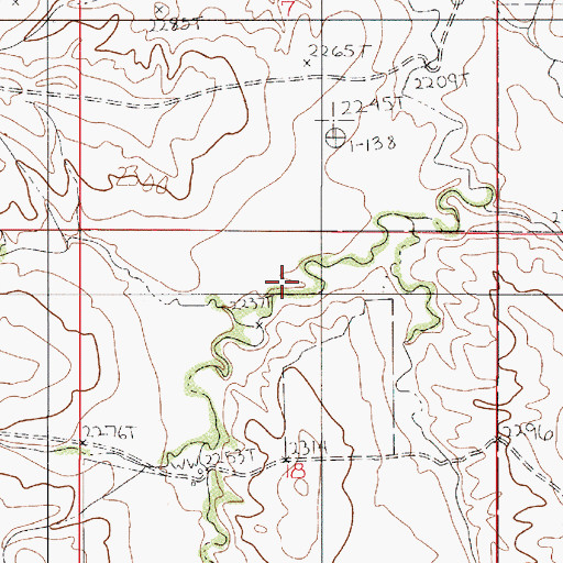 Topographic Map of 24N52E18CABB01 Well, MT