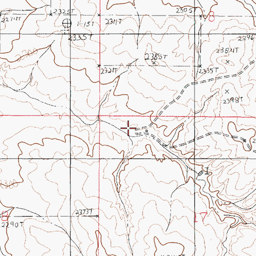 Topographic Map of 24N48E17BBAB01 Well, MT
