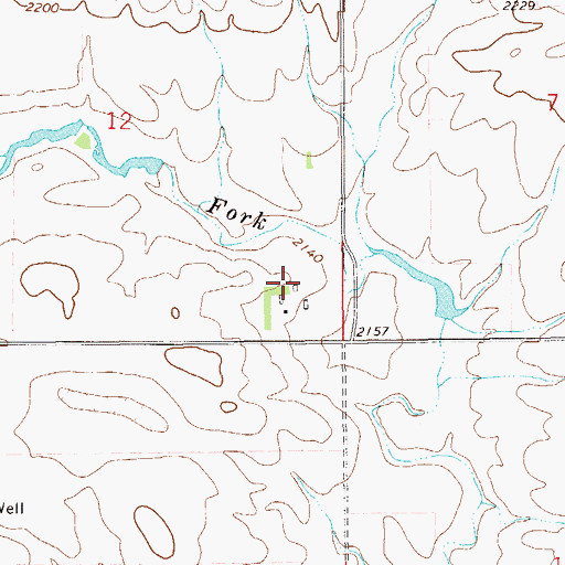Topographic Map of 24N58E12DDAC01 Well, MT