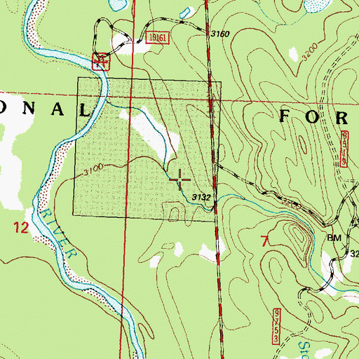 Topographic Map of 24N17W07BCAA01 Well, MT