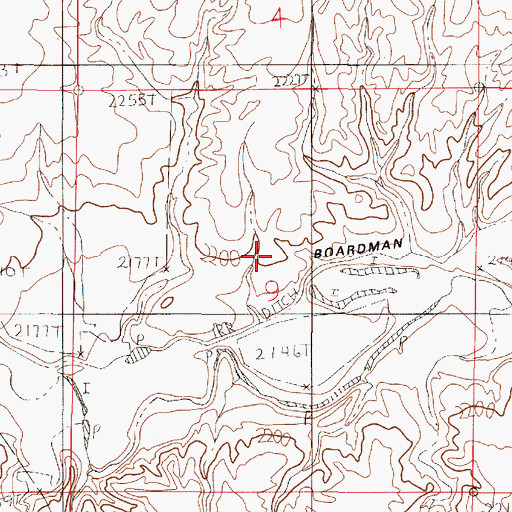 Topographic Map of 24N50E09BAD_01 Well, MT