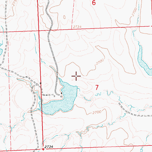 Topographic Map of 24N29E07BD__01 Well, MT