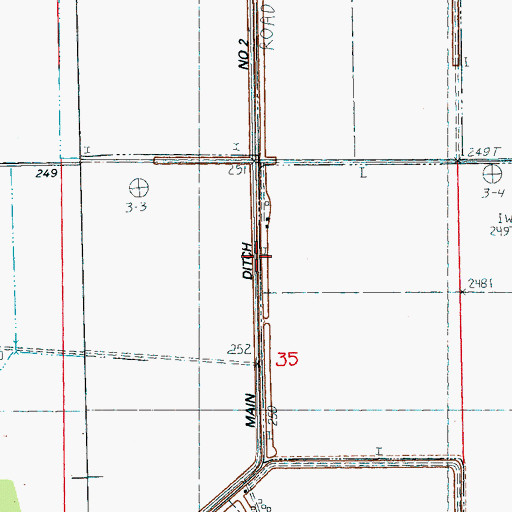 Topographic Map of Main Ditch Number 2, AR