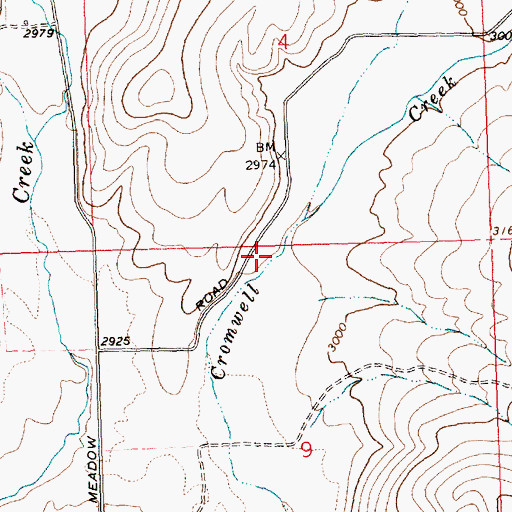 Topographic Map of 24N23W09BAA_01 Well, MT