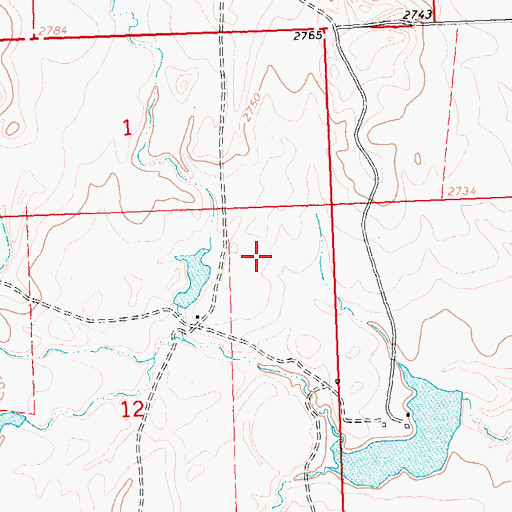 Topographic Map of 24N28E12AA__01 Well, MT