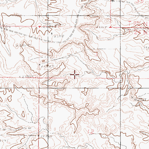 Topographic Map of 24N45E01BB__01 Well, MT
