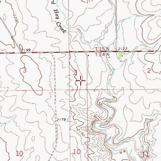 Topographic Map of 24N59E03DDDD01 Well, MT
