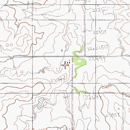 Topographic Map of 24N55E04DADD01 Well, MT
