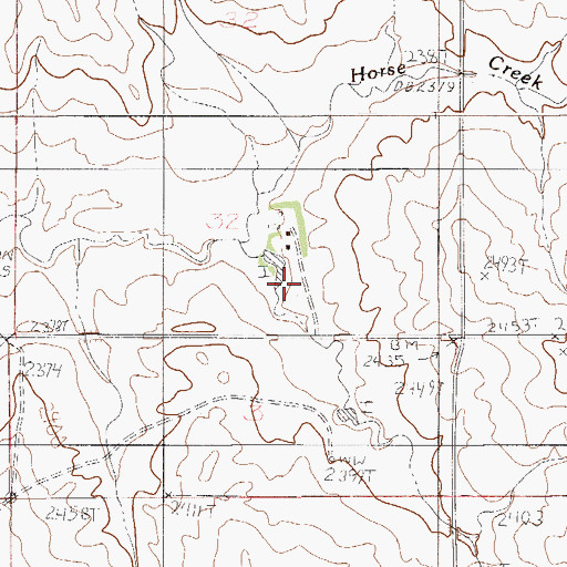 Topographic Map of 25N53E32DBCD02 Well, MT