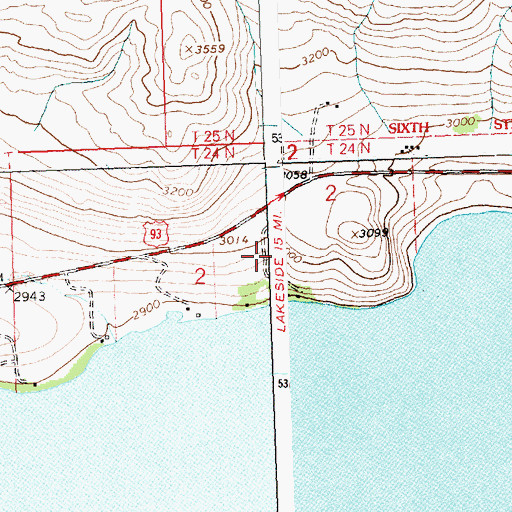Topographic Map of 24N21W02ACD_01 Well, MT