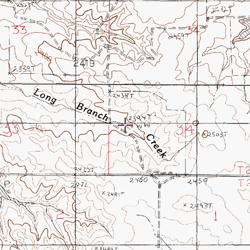 Topographic Map of 25N48E34CCBA01 Well, MT