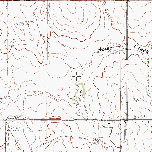 Topographic Map of 25N53E32DBBD01 Well, MT