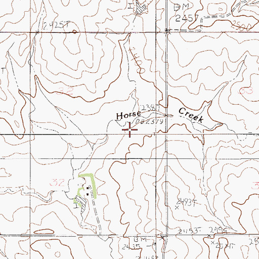 Topographic Map of 25N53E32ADCA01 Well, MT