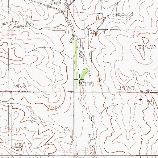 Topographic Map of 25N53E30CCBC01 Well, MT