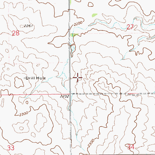 Topographic Map of 25N58E27CCBD01 Well, MT